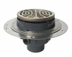 Best reviews of 🛒 Sioux Chief 3 in. No Hub PVC Shower Drain with 5-7/8 in. Square 301 Stainless Steel Ring and Strainer 🌟