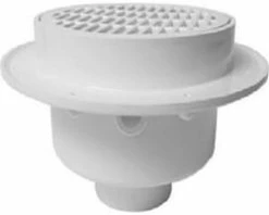Cheap 🌟 Sioux Chief FatMax™ 4 in. Hub Schedule 40 PVC Round Floor Sink with Stainless Steel Ring and Strainer in White 🌟