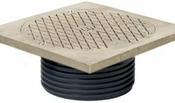 Deals 💯 Sioux Chief 4 in. No Hub Ductile Iron Cleanout Fixture with 6-5/8 in. Square Nickel Bronze Ring and Cover 😍