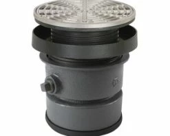 Wholesale 😉 Sioux Chief FinishLine™ 832 Series 4 in. Push Joint Ductile Iron Floor Drain Assembly with 6-1/2 in. Round 304 Stainless Steel Grate and Ring and Strainer ✔️