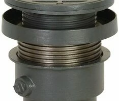 Best Sale 💯 Sioux Chief FinishLine™ 832 Series 3 in. No Hub Ductile Iron Floor Drain Assembly with 6-1/2 in. Round Ductile Iron Grate and Ring and Strainer 🛒