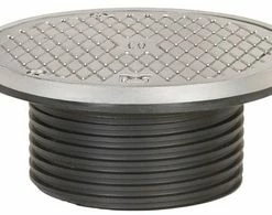 Outlet 👍 Sioux Chief 4 in. No Hub Ductile Iron Cleanout Fixture with 6-1/2 in. Round Stainless Steel Ring and Cover 🛒