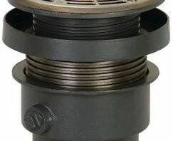 Discount 🧨 Sioux Chief 4 in. No Hub Ductile Iron Floor Drain Assembly with 6-1/2 in. Round Nickel Bronze Grate and Ring and Strainer 👏