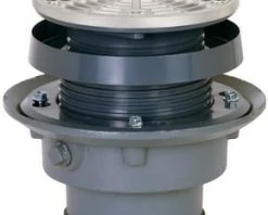 Best Sale ⭐ Sioux Chief FinishLine™ 833 Series 4 in. Push Joint Cast Iron Floor Drain Assembly with 6-1/2 in. Round 304 Stainless Steel Grate and Ring and Strainer 💯