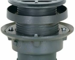 Brand new 👏 Sioux Chief FinishLine™ 833 Series 4 in. Push Joint Cast Iron Floor Drain Assembly with 6-1/2 in. Round Ductile Iron Grate and Ring and Strainer ⌛