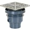 Cheapest 🔥 Sioux Chief 2 in. Hub PVC Floor Drain Assembly with 7 in. Square 304 Stainless Steel Grate and Ring and Strainer 🌟 -Cheap Sioux Chief Store Query 1234