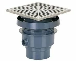 Cheapest 🔥 Sioux Chief 2 in. Hub PVC Floor Drain Assembly with 7 in. Square 304 Stainless Steel Grate and Ring and Strainer 🌟