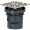 Budget ⌛ Sioux Chief FinishLine™ 4 in. Hub PVC Floor Drain Assembly with 7 in. Square 304 Stainless Steel Grate and Ring and Strainer 👍 -Cheap Sioux Chief Store Query 1235