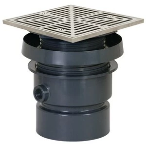 Budget ⌛ Sioux Chief FinishLine™ 4 in. Hub PVC Floor Drain Assembly with 7 in. Square 304 Stainless Steel Grate and Ring and Strainer 👍 3 Budget ⌛ Sioux Chief FinishLine™ 4 in. Hub PVC Floor Drain Assembly with 7 in. Square 304 Stainless Steel Grate and Ring and Strainer 👍