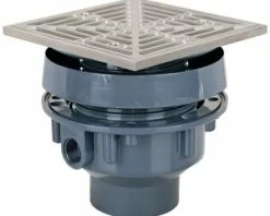 Top 10 😀 Sioux Chief FinishLine™ 832 Series 2 x 3 in. Hub PVC Floor Drain Assembly with 5-7/8 in. Square 304 Stainless Steel Grate and Ring and Strainer ✔️