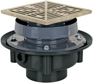 Cheap ❤️ Sioux Chief FinishLine™ 833 Series 3 in. Hub ABS Floor Drain Assembly with 6-1/2 in. Square Nickel Bronze Grate and Ring and Strainer ✔️ 3 Cheap ❤️ Sioux Chief FinishLine™ 833 Series 3 in. Hub ABS Floor Drain Assembly with 6-1/2 in. Square Nickel Bronze Grate and Ring and Strainer ✔️