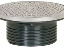 New 🎁 Sioux Chief 3 in. No Hub ABS Cleanout Fixture with 5-1/2 in. Round Stainless Steel Ring and Cover ⌛