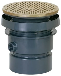 New 🤩 Sioux Chief FinishLine™ 834 Series 4 in. Hub PVC Cleanout Assembly with 6-1/2 in. Round Nickel Bronze Ring and Strainer 👏 3 New 🤩 Sioux Chief FinishLine™ 834 Series 4 in. Hub PVC Cleanout Assembly with 6-1/2 in. Round Nickel Bronze Ring and Strainer 👏