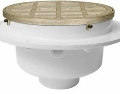 Hot Sale ✔️ Sioux Chief FatMax™ 4 in. Hub Schedule 40 PVC Round Floor Sink with Ductile Iron Ring and Strainer in White 😉