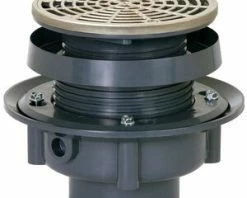 Cheap 🧨 Sioux Chief 3 in. Hub PVC Floor Drain Assembly with 5-1/2 in. Round Nickel Bronze Grate and Ring and Strainer 😀
