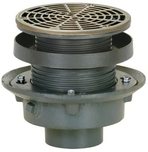 Budget β Sioux Chief 833 Series 4 in. No-Hub Adjustable Flashing Drain with Round Nickel Bronze Ring and Strainer π 3 Budget β Sioux Chief 833 Series 4 in. No-Hub Adjustable Flashing Drain with Round Nickel Bronze Ring and Strainer π