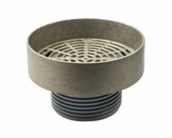 Outlet 🎉 Sioux Chief FinishLine™ 832 Series 4 in. No Hub Ductile Iron Floor Drain Fixture with 6-1/2 in. Round Nickel Bronze Grate and Ring and Strainer ✨
