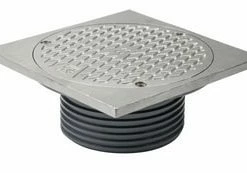 Buy 😍 Sioux Chief Halo™ 834 Series 3 in. No Hub Ductile Iron Cleanout Fixture with 6-5/8 in. Square Stainless Steel Ring and Cover 👏