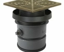 Best Pirce 😀 Sioux Chief 4 in. Push Joint Ductile Iron Floor Drain Assembly with 7 in. Square Nickel Bronze Grate 🧨