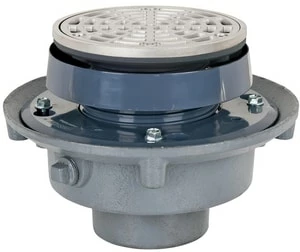 Hot Sale ❤️ Sioux Chief 2 in. No Hub Cast Iron Floor Drain Assembly with 7 in. Square Nickel Bronze Grate and Ring and Strainer 🧨 3 Hot Sale ❤️ Sioux Chief 2 in. No Hub Cast Iron Floor Drain Assembly with 7 in. Square Nickel Bronze Grate and Ring and Strainer 🧨