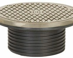Best deal 👍 Sioux Chief 4 in. No Hub Ductile Iron Cleanout Fixture with 6-1/2 in. Round Nickel Bronze Cover ⌛
