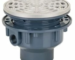 Best Pirce 🌟 Sioux Chief On-Grade 2 x 3 in. MIP PVC Floor Drain with 5-1/2 in. Round Stainless Steel Ring and Strainer ✨