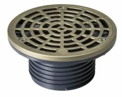 Budget ⭐ Sioux Chief FinishLine™ 832 Series 3 in. Hub Floor Drain Fixture with 5-1/2 in. Round Nickel Bronze Grate and Ring and Strainer ✔️