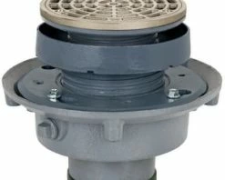 Coupon 😉 Sioux Chief 3 in. Push Joint Cast Iron Floor Drain Assembly with 5-1/2 in. Round Nickel Bronze Grate 👍