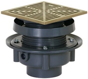 New 🥰 Sioux Chief FinishLine™ 833 Series 3 in. Hub PVC Floor Drain Assembly with 6-1/2 in. Square Nickel Bronze Grate and Ring and Strainer 🥰 2 New 🥰 Sioux Chief FinishLine™ 833 Series 3 in. Hub PVC Floor Drain Assembly with 6-1/2 in. Square Nickel Bronze Grate and Ring and Strainer 🥰