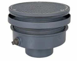 Outlet ⭐ Sioux Chief 4 in. No Hub Ductile Iron Cleanout Assembly with 9 in. Round Cover 👏