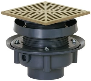 Deals π Sioux Chief 2 in. Hub PVC Floor Drain Assembly with 6-1/2 in. Square Nickel Bronze Grate and Ring and Strainer π 3 Deals π Sioux Chief 2 in. Hub PVC Floor Drain Assembly with 6-1/2 in. Square Nickel Bronze Grate and Ring and Strainer π