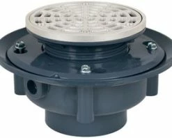 Promo ⌛ Sioux Chief 863 Series 3 in. Hub Schedule 40 PVC Flashing Drain with 5 in. Adjustable Stainless Steel Ring and Strainer ⌛