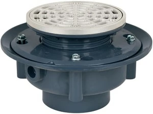 Promo ⌛ Sioux Chief 863 Series 3 in. Hub Schedule 40 PVC Flashing Drain with 5 in. Adjustable Stainless Steel Ring and Strainer ⌛ 3 Promo ⌛ Sioux Chief 863 Series 3 in. Hub Schedule 40 PVC Flashing Drain with 5 in. Adjustable Stainless Steel Ring and Strainer ⌛