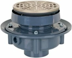 Brand new 🌟 Sioux Chief FinishLine™ 833 Series 3 in. Hub PVC Floor Drain Assembly with 5-1/2 in. Round Nickel Bronze Grate and Ring and Strainer 🎉