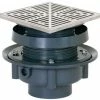 Best Sale ⭐ Sioux Chief FinishLine™ 833 Series 4 in. Hub PVC Floor Drain Assembly with 6-1/2 in. Square 304 Stainless Steel Grate and Ring and Strainer 🎉 -Cheap Sioux Chief Store Query 700