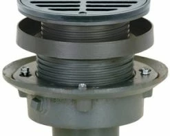 Promo ⌛ Sioux Chief FinishLine™ 833 Series 4 in. No Hub Cast Iron Floor Drain Assembly with 6-1/2 in. Round Ductile Iron Grate and Ring and Strainer ❤️