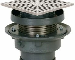 Brand new 😀 Sioux Chief FinishLine™ 833 Series 3 in. Push Joint Cast Iron Floor Drain Assembly with 7 in. Square 304 Stainless Steel Grate and Ring and Strainer ✨