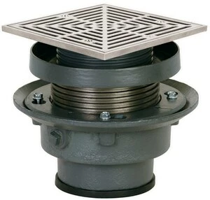 Brand new 😀 Sioux Chief FinishLine™ 833 Series 3 in. Push Joint Cast Iron Floor Drain Assembly with 7 in. Square 304 Stainless Steel Grate and Ring and Strainer ✨ 3 Brand new 😀 Sioux Chief FinishLine™ 833 Series 3 in. Push Joint Cast Iron Floor Drain Assembly with 7 in. Square 304 Stainless Steel Grate and Ring and Strainer ✨