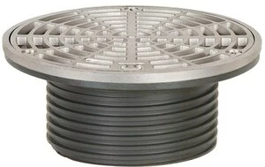 Deals 👏 Sioux Chief 4 in. No Hub Ductile Iron Floor Drain Fixture with 6-1/2 in. Round 304 Stainless Steel Grate and Ring and Strainer 👏 3 Deals 👏 Sioux Chief 4 in. No Hub Ductile Iron Floor Drain Fixture with 6-1/2 in. Round 304 Stainless Steel Grate and Ring and Strainer 👏