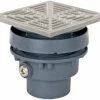 Outlet ⌛ Sioux Chief FinishLine™ 832 Series 3 in. No Hub Ductile Iron Floor Drain Assembly with 5-7/8 in. Square 304 Stainless Steel Grate and Ring and Strainer 🥰 -Cheap Sioux Chief Store Query 749