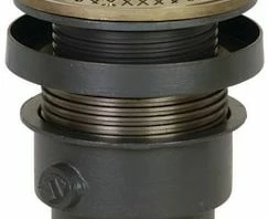 Outlet 🎉 Sioux Chief 3 in. No Hub Ductile Iron Cleanout Assembly with 6-1/2 in. Round Nickel Bronze Ring and Cover 🔔