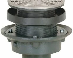 Best Sale 🌟 Sioux Chief FinishLine™ 833 Series 4 in. No Hub Cast Iron Floor Drain Assembly with 6-1/2 in. Round 304 Stainless Steel Grate and Ring and Strainer 🥰