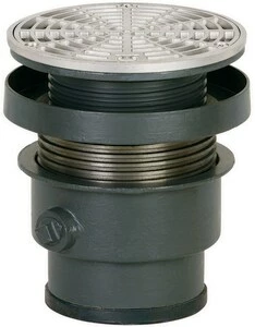 New ✔️ Sioux Chief 3 in. Push Joint Ductile Iron Floor Drain Assembly with 6-1/2 in. Round 304 Stainless Steel Grate 🔥 3 New ✔️ Sioux Chief 3 in. Push Joint Ductile Iron Floor Drain Assembly with 6-1/2 in. Round 304 Stainless Steel Grate 🔥