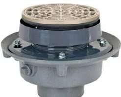 Brand new 🌟 Sioux Chief FinishLine™ 833 Series 3 in. No Hub Cast Iron Floor Drain Assembly with 5-1/2 in. Round Nickel Bronze Grate and Ring and Strainer 😍