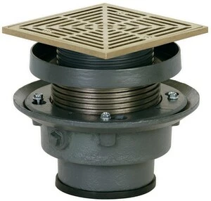 Budget 🎁 Sioux Chief FinishLine™ 833 Series 2 in. Push Joint Cast Iron Floor Drain Assembly with 7 in. Square Nickel Bronze Grate and Ring and Strainer 🎉 3 Budget 🎁 Sioux Chief FinishLine™ 833 Series 2 in. Push Joint Cast Iron Floor Drain Assembly with 7 in. Square Nickel Bronze Grate and Ring and Strainer 🎉