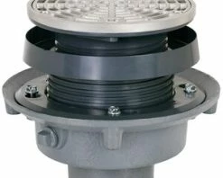 Best Pirce 🎁 Sioux Chief FinishLine™ 833 Series 3 in. No Hub Cast Iron Floor Drain Assembly with 8-1/2 in. Round 304 Stainless Steel Grate and Ring and Strainer 😍