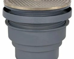 Cheapest 👏 Sioux Chief FinishLine™ 834 Series 6 in. No Hub Ductile Iron Cleanout Assembly with 9 in. Round Nickel Bronze Cover 😉