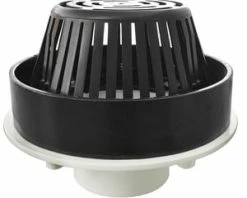 Outlet 👏 Sioux Chief 868 Series 4 in. No-Hub PVC Roof Drain with Polypropylene Dome, 2 in. High External Water Dam and Underdeck Clamp Kit 🌟