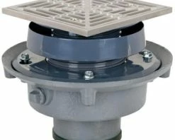 Hot Sale 😍 Sioux Chief FinishLine™ 833 Series 2 in. Push Joint Cast Iron Floor Drain Assembly with 5-7/8 in. Square 304 Stainless Steel Grate and Ring and Strainer 🔥