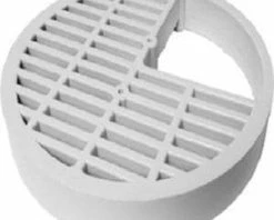 Promo 👍 Sioux Chief FatMax™ PVC Round Floor Sink with Open Half Strainer in White ⭐
